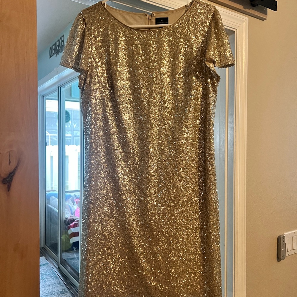 Worthington Gold Sequin Mini Dress